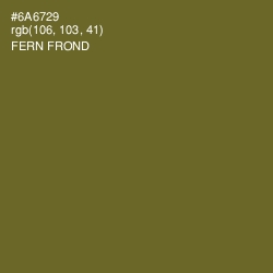 #6A6729 - Fern Frond Color Image